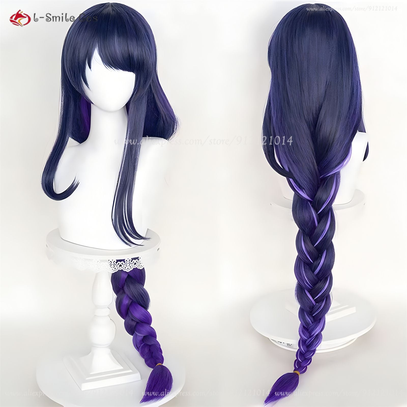 Purple Beelzebul Cosplay Wig for Party - Heat Resistant Synthetic Hair