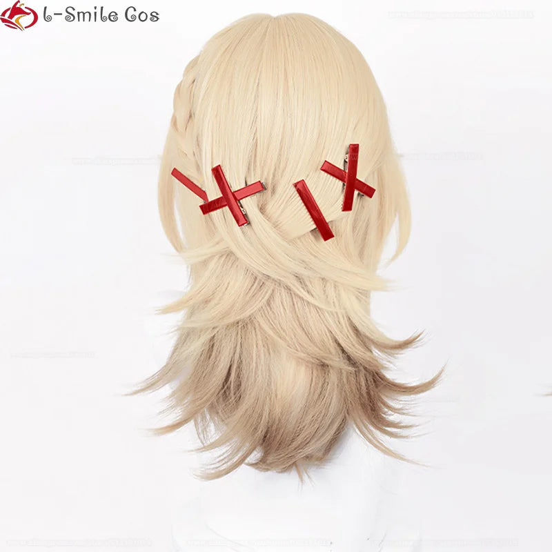 Kaveh Cosplay Wig 50cm Long Heat Resistant Synthetic Hair + Wig Cap