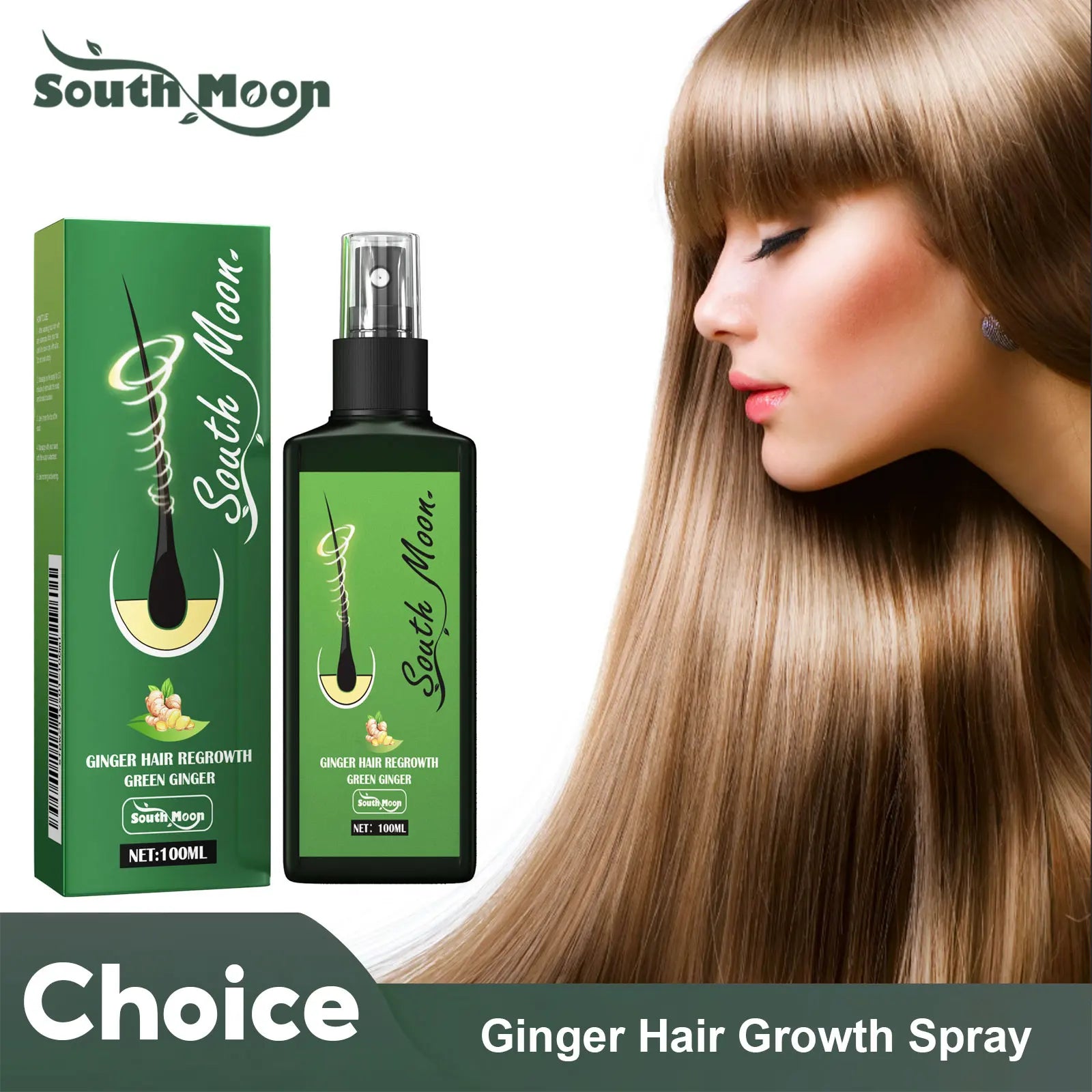 Ginger Hair Growth Spray For Thinning Hair Scalp Repair Root Volume Care