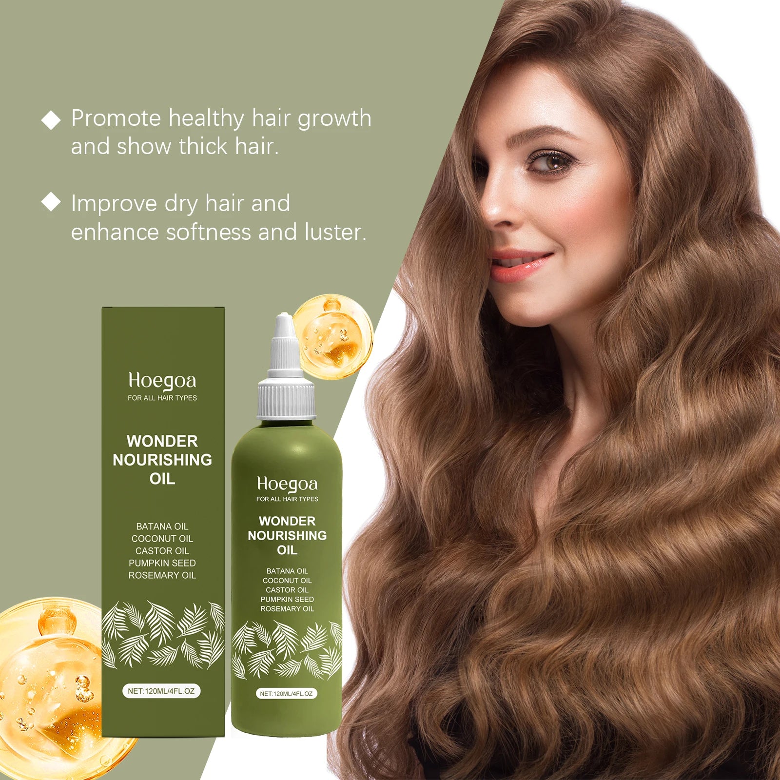 Rosemary Batana Hair Growth Oil For Thinning Dry Damaged Hair Care Serum