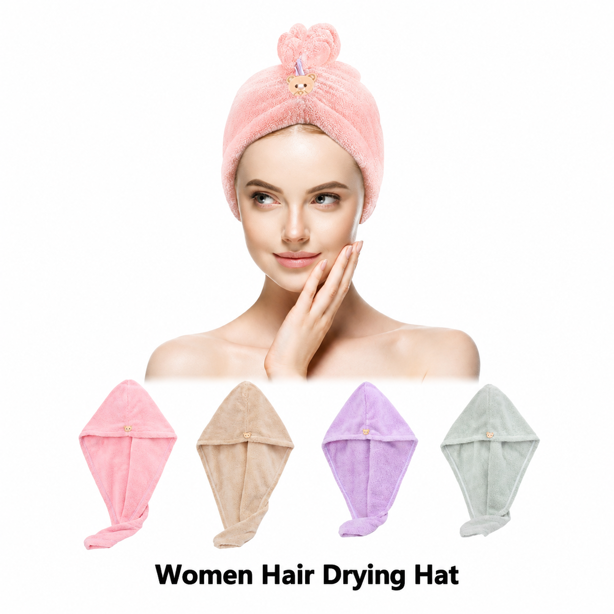 Microfiber Hair Towel - Quick-Dry & Ultra Absorbent Hair Drying Wrap