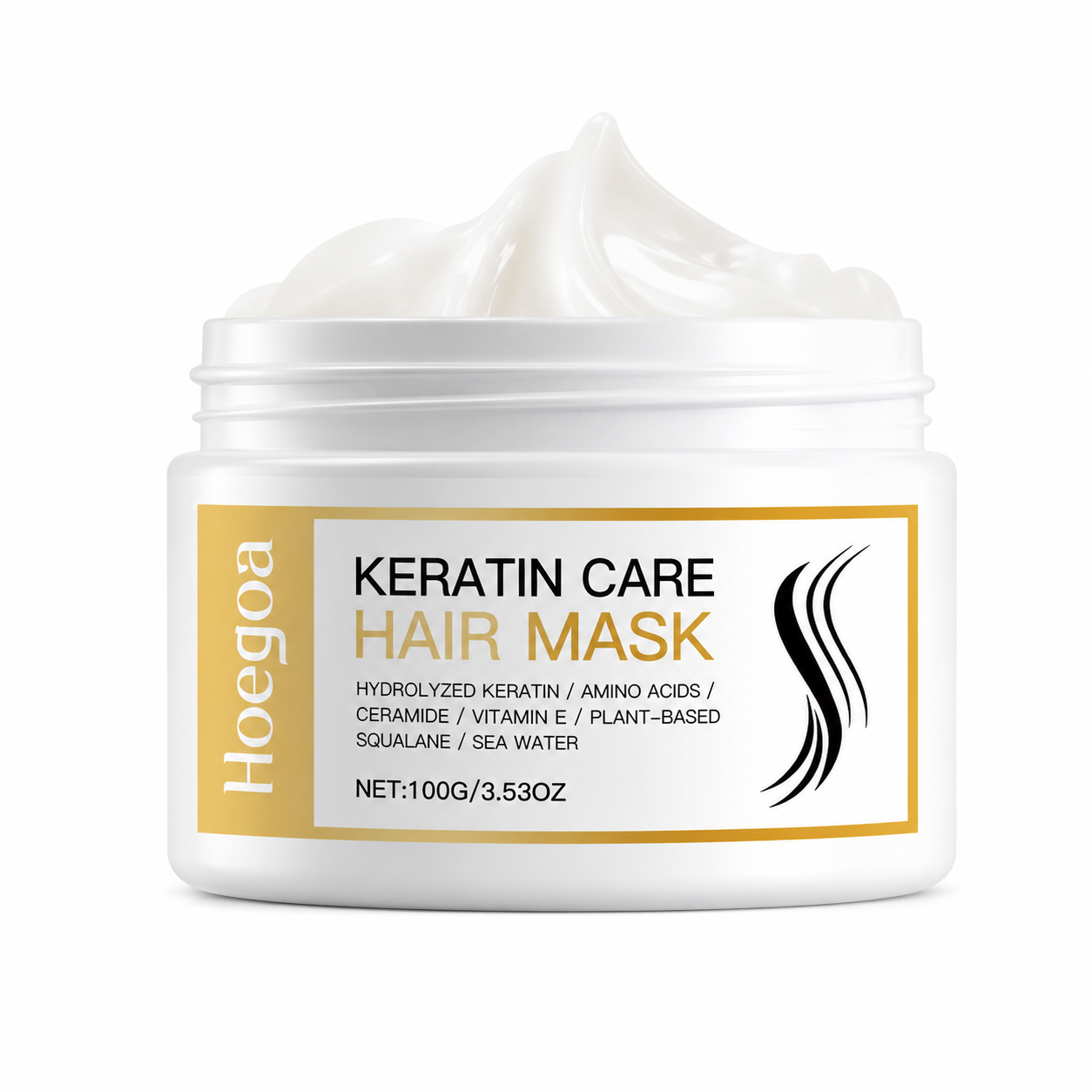 HOEGOA Keratin Hair Treatment Mask Deep Repair Dry Damaged Hair Frizz Control 100G