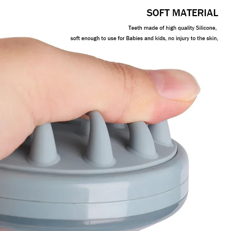 Silicone Scalp Massager Shampoo Brush Hair Growth Exfoliating Shower Scrubber