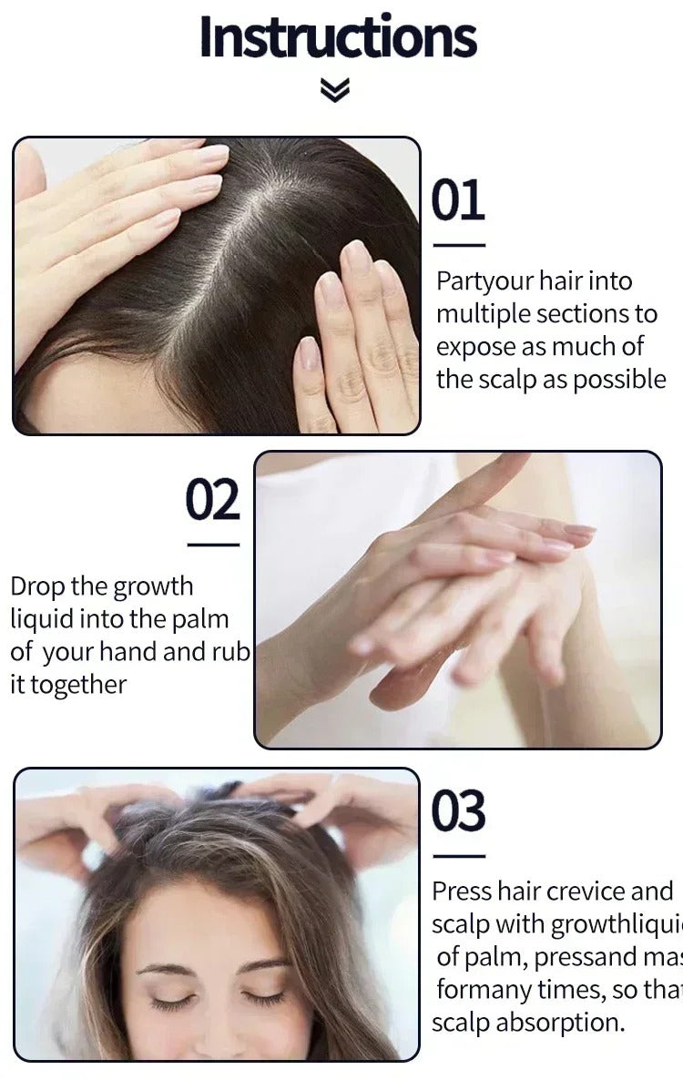 Hair Growth Serum Oil Caffeine Rosemary Biotin Scalp Care Thick Fuller Looking Hair 100ml