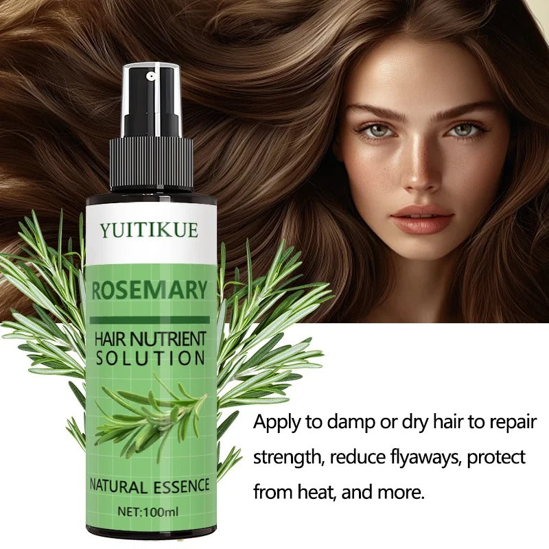YUITIKUE Rosemary Hair Serum 100ml Scalp Care Ginger Vitamin E Conditioning Spray