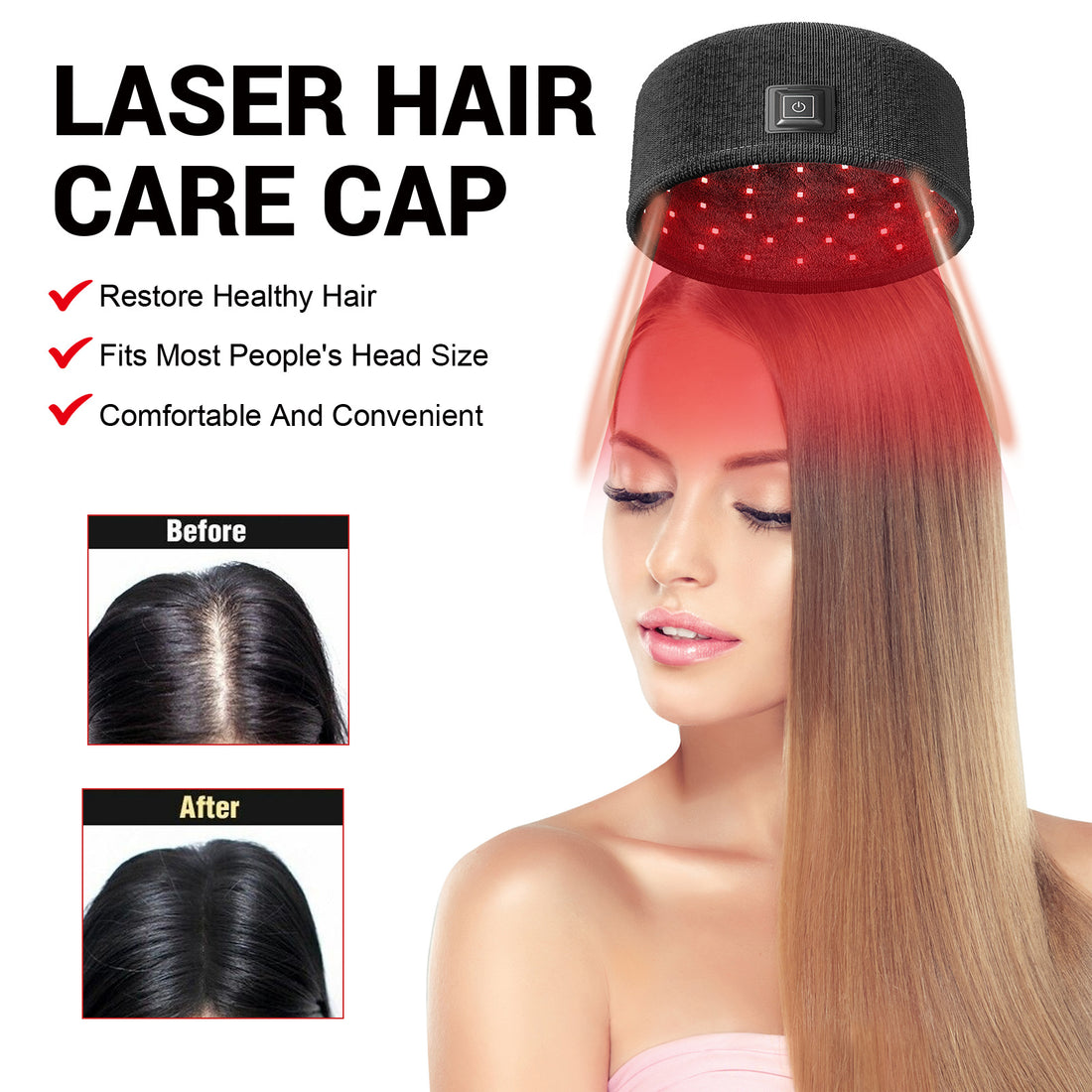 Hair Repair Heating Cap for Frizzy, Damaged Hair, and Hair Loss