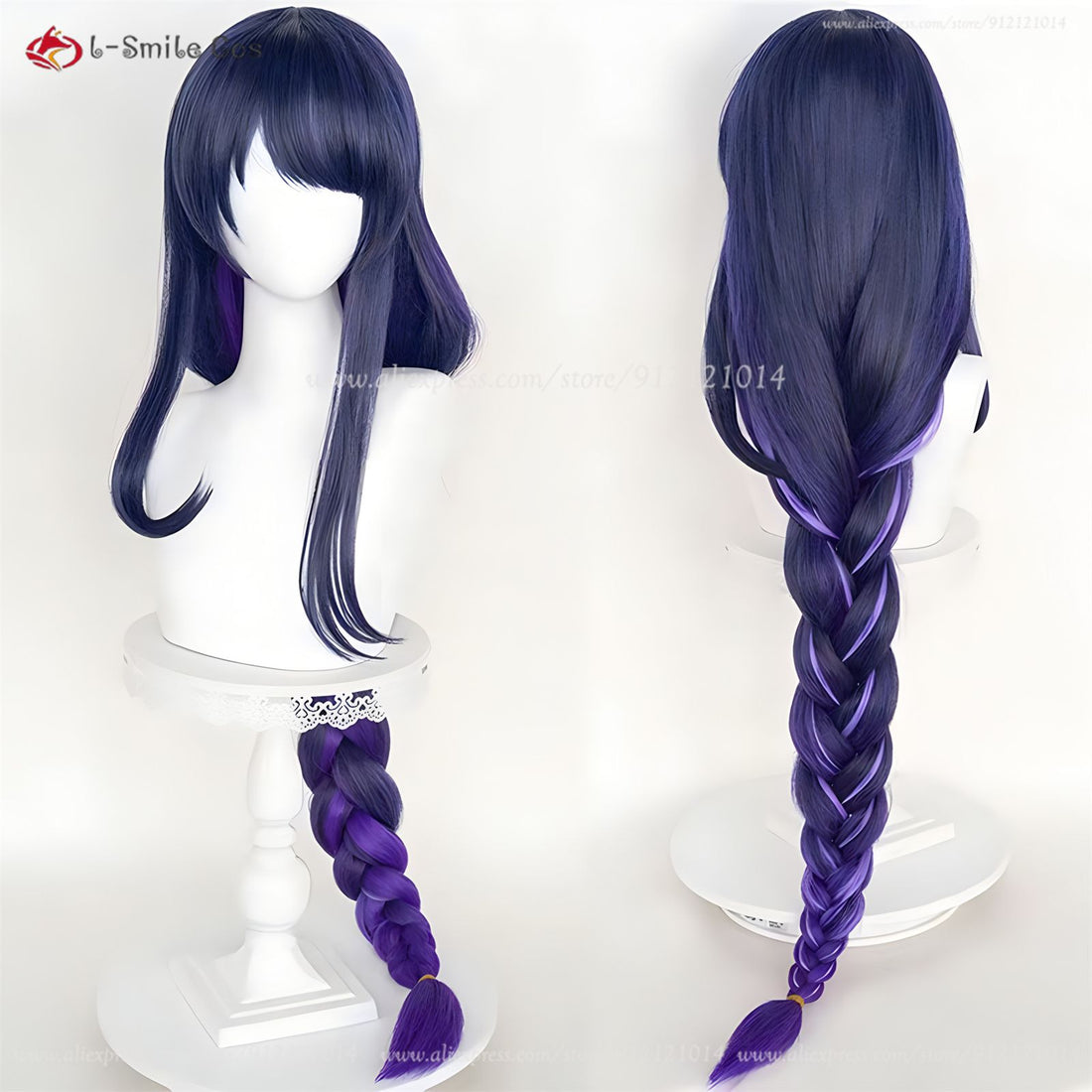 Purple Beelzebul Cosplay Wig for Party - Heat Resistant Synthetic Hair
