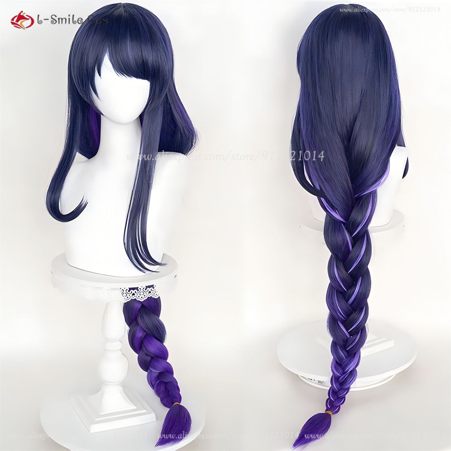 Purple Beelzebul Cosplay Wig for Party - Heat Resistant Synthetic Hair