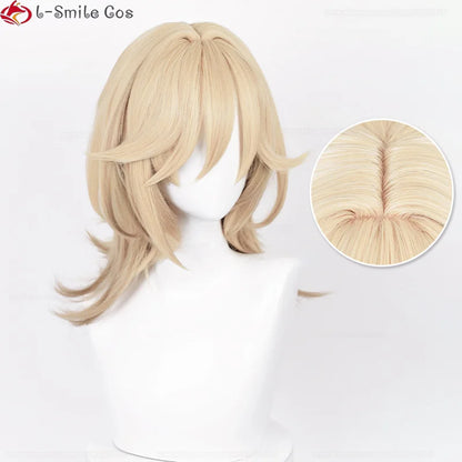 Kaveh Cosplay Wig 50cm Long Heat Resistant Synthetic Hair + Wig Cap
