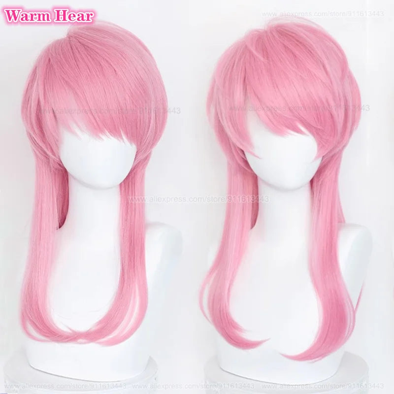 Anime Cosplay Wig - Heat Resistant Synthetic - Long Milk White Pink Hair