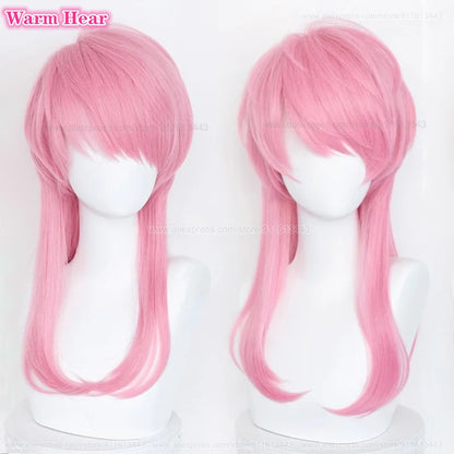 Anime Cosplay Wig - Heat Resistant Synthetic - Long Milk White Pink Hair