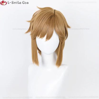 Anime Link Cosplay Wig - Brown Heat Resistant Hair for Costumes &amp; Parties