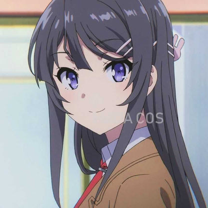 Sakurajima Mai Cosplay Wig - Long Gray Hair for Anime Enthusiasts