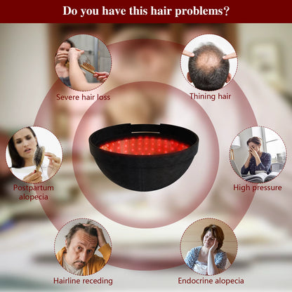 Hair Growth Hat - Promote Hair Regrowth with Red &amp; Blue Light Therapy