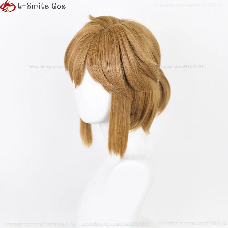 Anime Link Cosplay Wig - Brown Heat Resistant Hair for Costumes &amp; Parties