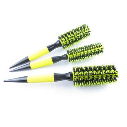 6pcs Yellow Boar Bristle Wooden Hair Comb Set for Salon Styling