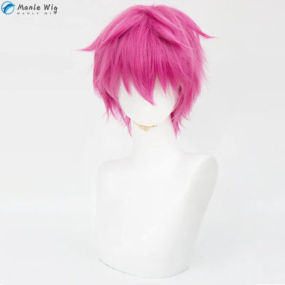 Manle Cos Heat Resistant Pink Anime Cosplay Wig - Short 30cm Hair