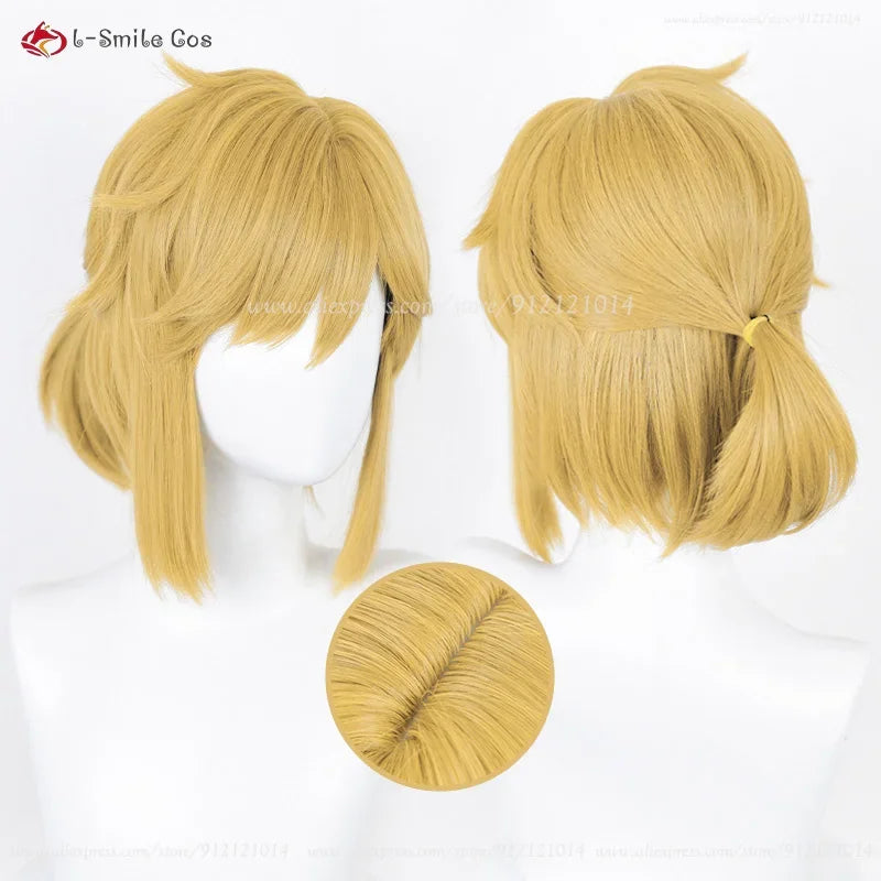 Anime Link Cosplay Wig - Brown Heat Resistant Hair for Costumes &amp; Parties