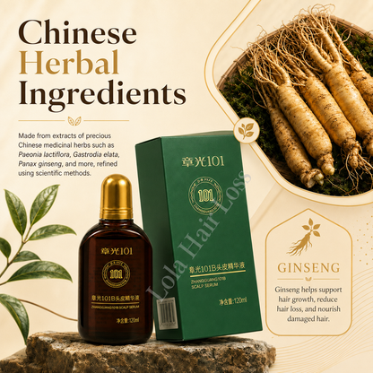 Zhangguang 101B Herbal Hair Tonic for Thinning Hair and Scalp Care, 120ml