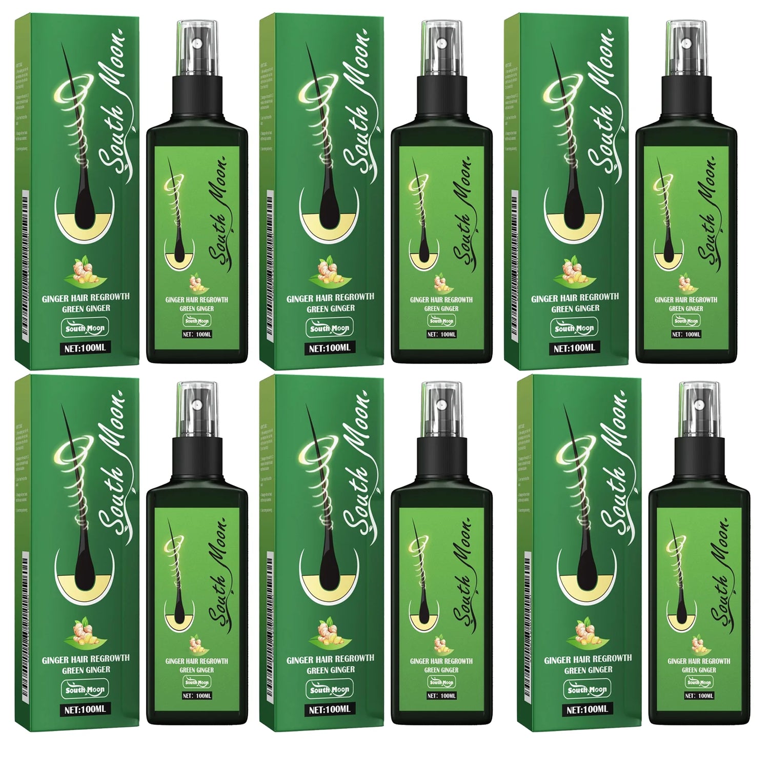 Ginger Hair Growth Spray For Thinning Hair Scalp Repair Root Volume Care