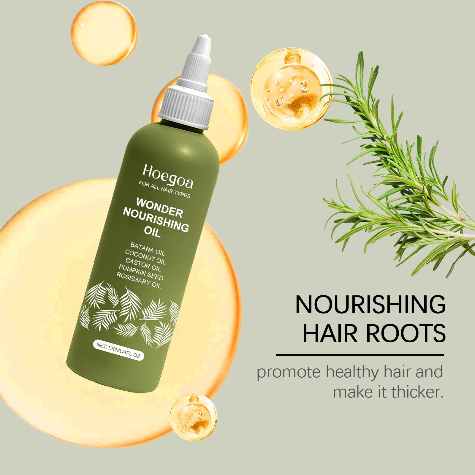 Rosemary Batana Hair Growth Oil For Thinning Dry Damaged Hair Care Serum