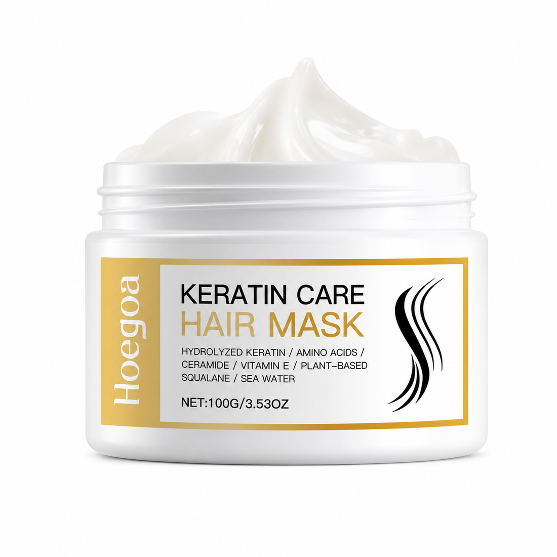 HOEGOA Keratin Hair Treatment Mask Deep Repair Dry Damaged Hair Frizz Control 100G