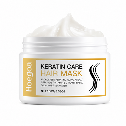 HOEGOA Keratin Hair Treatment Mask Deep Repair Dry Damaged Hair Frizz Control 100G