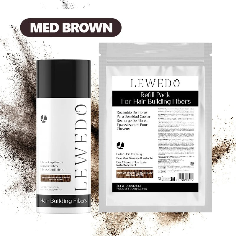 LEWEDO Natural Hair Building Fibers for Men Instant Volume Hair Concealer