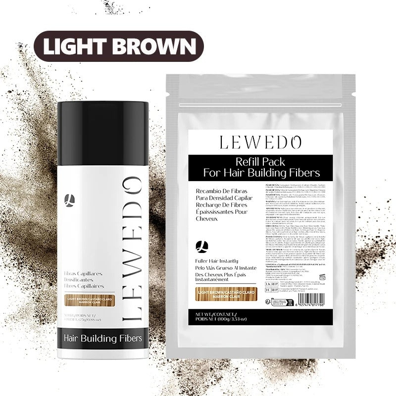 LEWEDO Natural Hair Building Fibers for Men Instant Volume Hair Concealer