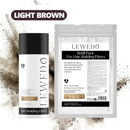 LEWEDO Natural Hair Building Fibers for Men Instant Volume Hair Concealer