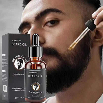 YURHERSU 30ml Beard Serum Men, Premium Grooming Oil, Fuller Look, Soft Finish