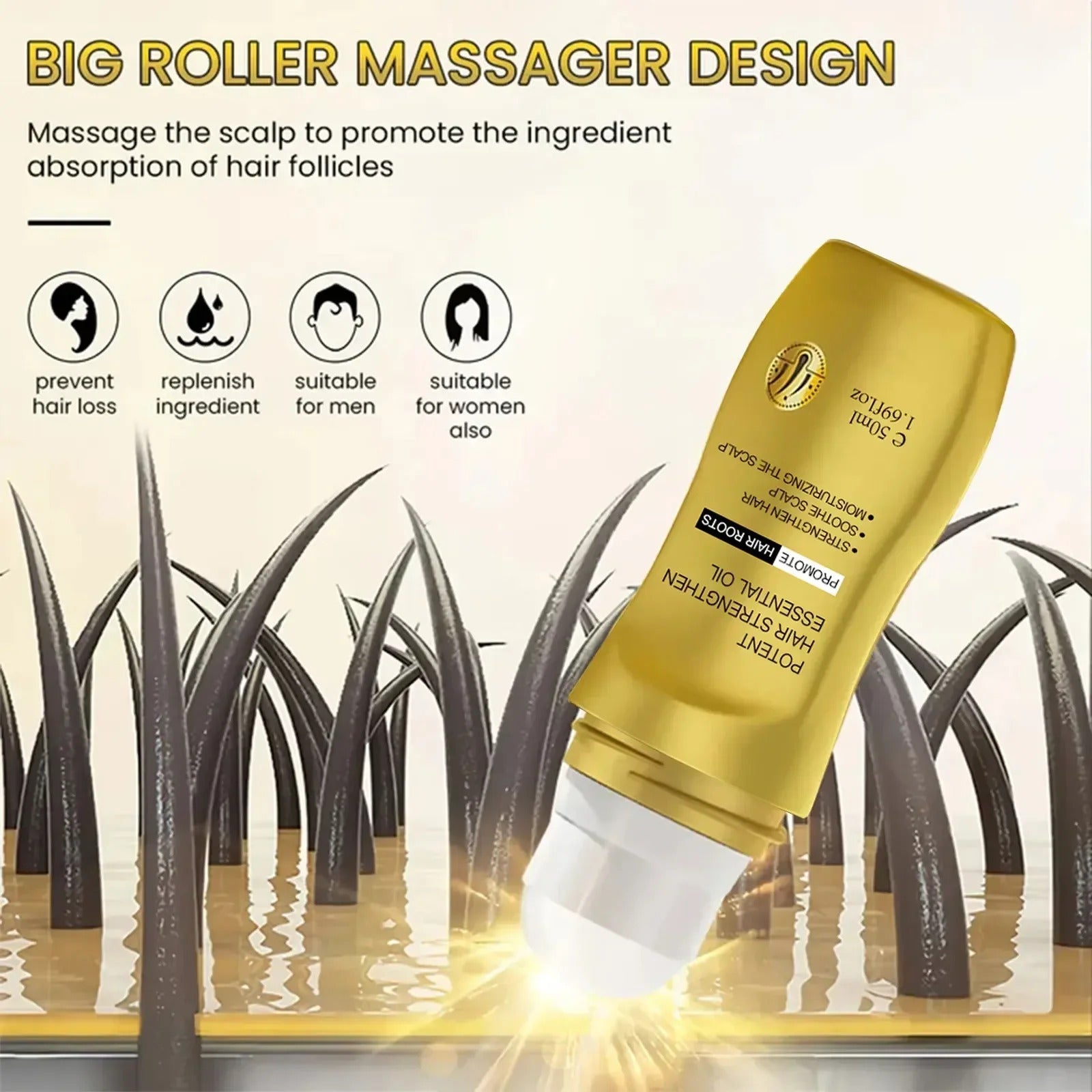 SF52 Hair Growth Serum Biotin Keratin Scalp Therapy Thick Fuller Strong Hair