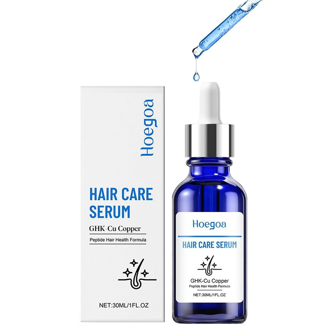 30ML GHK-Cu Copper Peptide Hair Serum Scalp Care Fuller Thicker Hair