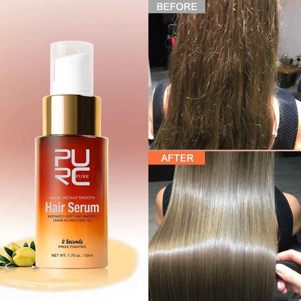 PURC Leave In Hair Serum Smooth Shine Frizz Control Repair Nourishing Oil
