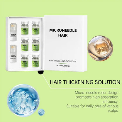 Microneedle Hair Roller Scalp Serum Set For Thinning Hair Fuller Looking Root Care