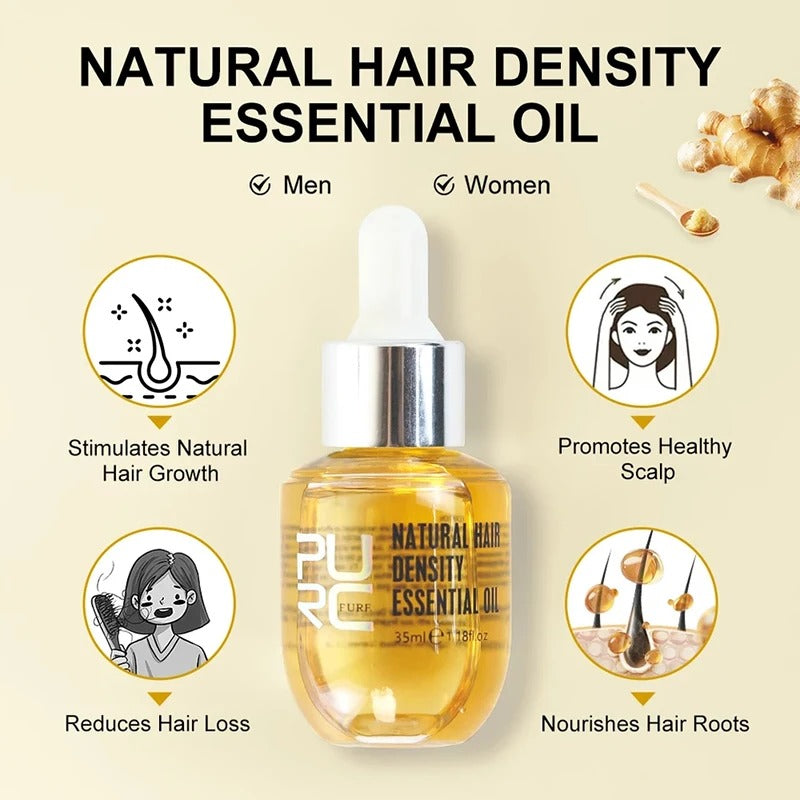 PURC Ginger Hair Oil For Thinning Hair Scalp Care Smoothing Repair Men Women