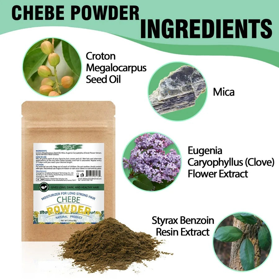 Chebe Powder Hair Treatment Moisturizing Strengthening Breakage Care