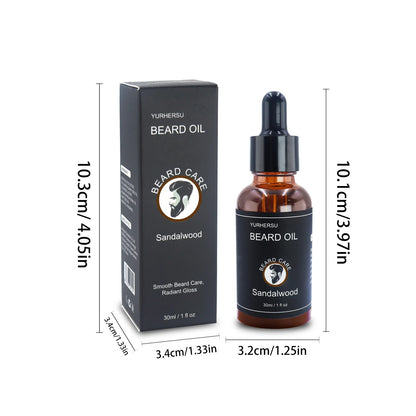 YURHERSU 30ml Beard Serum Men, Premium Grooming Oil, Fuller Look, Soft Finish