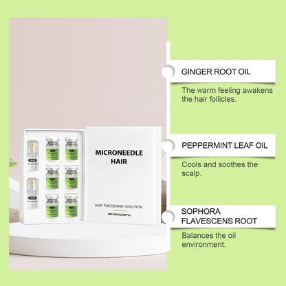 Microneedle Hair Roller Scalp Serum Set For Thinning Hair Fuller Looking Root Care