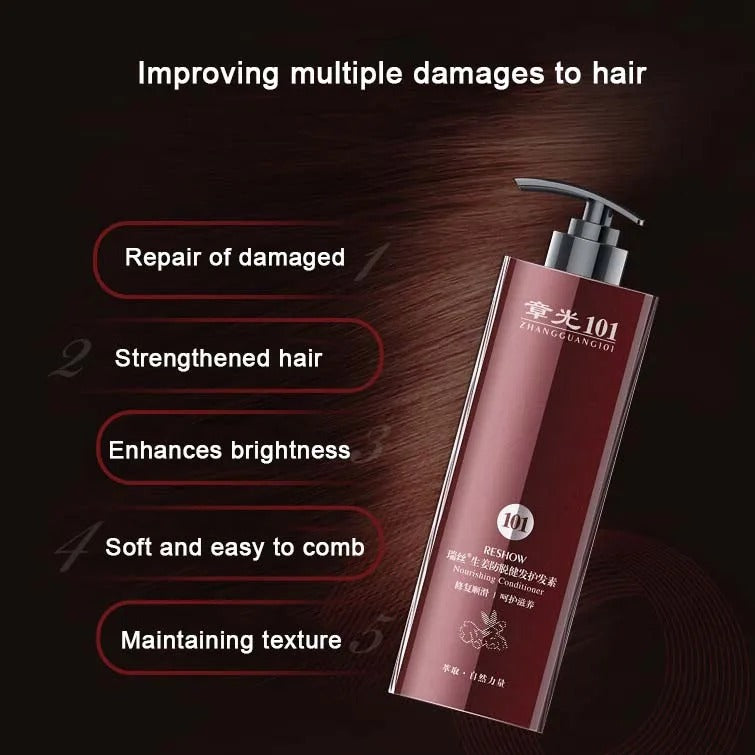 Hair Growth Shampoo And Conditioner Set Thickening Scalp Care Ginger Formula 360G