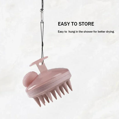 Silicone Scalp Massager Shampoo Brush Hair Growth Exfoliating Shower Scrubber
