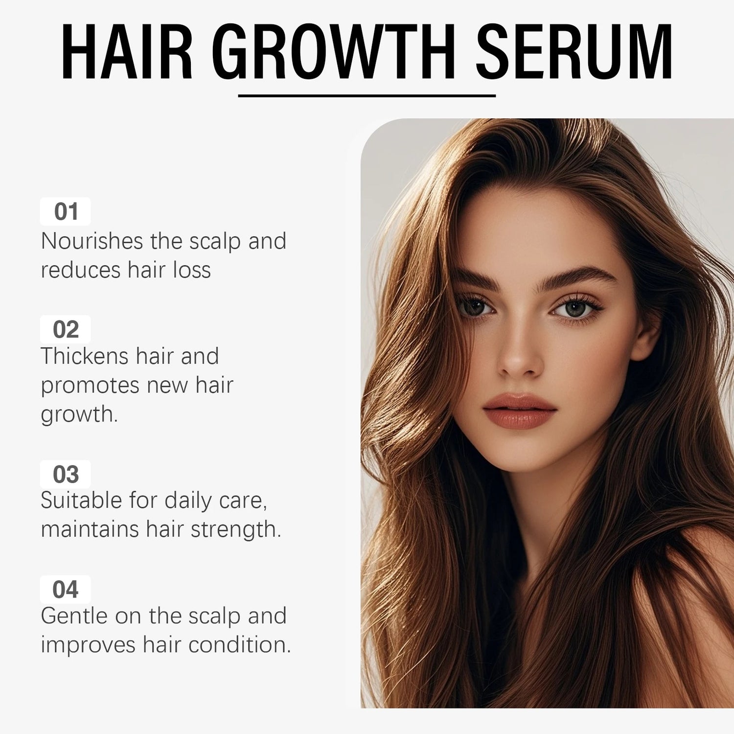 Hair Growth Serum Rosemary Biotin Caffeine Scalp Care For Thinning Hair
