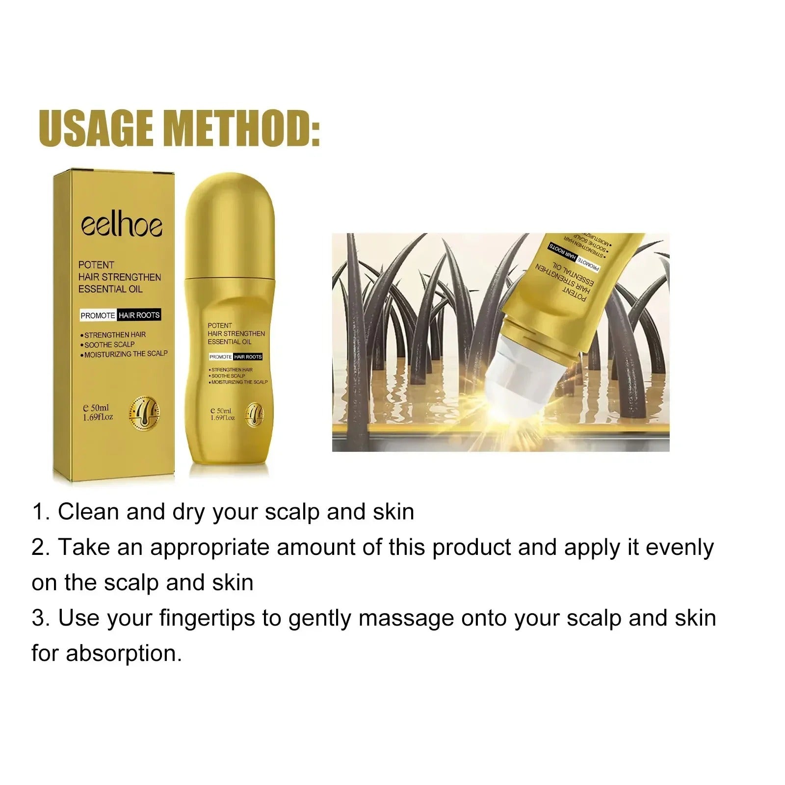 SF52 Hair Growth Serum Biotin Keratin Scalp Therapy Thick Fuller Strong Hair