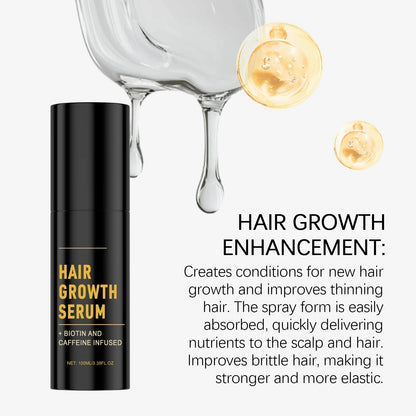 Hair Growth Serum Rosemary Biotin Caffeine Scalp Care For Thinning Hair
