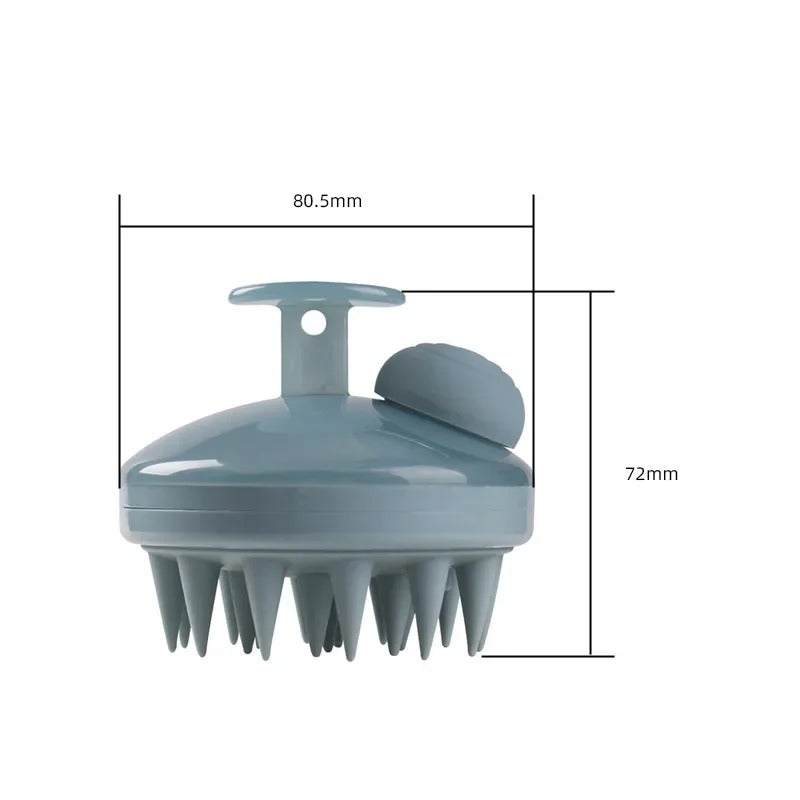 Silicone Scalp Massager Shampoo Brush Hair Growth Exfoliating Shower Scrubber