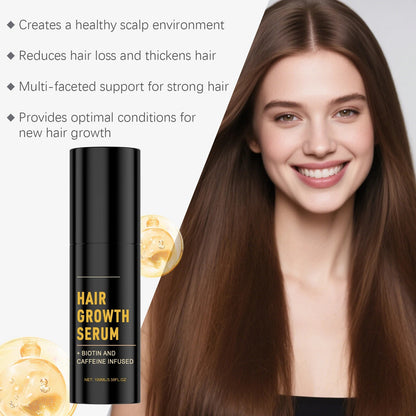 Hair Growth Serum Rosemary Biotin Caffeine Scalp Care For Thinning Hair
