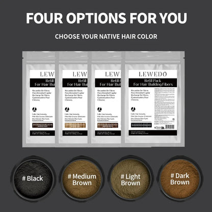 LEWEDO Natural Hair Building Fibers for Men Instant Volume Hair Concealer