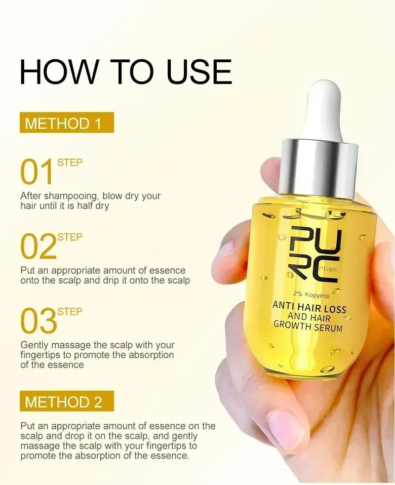 Ginger Hair Growth Serum For Thicker Fuller Stronger Hair Regrowth