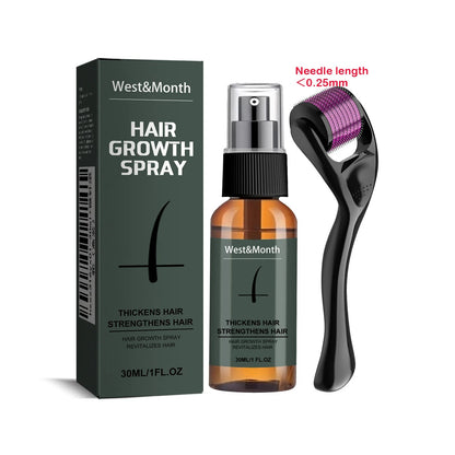Men’s Beard Thickening Spray Kit With 0.25mm Micro Roller And Serum
