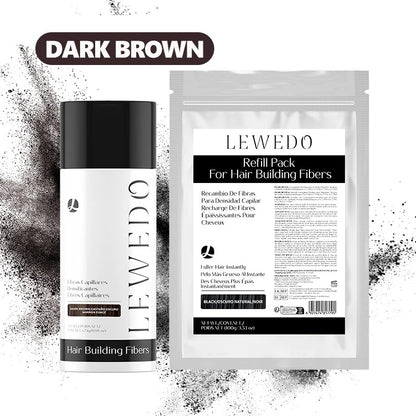 LEWEDO Natural Hair Building Fibers for Men Instant Volume Hair Concealer